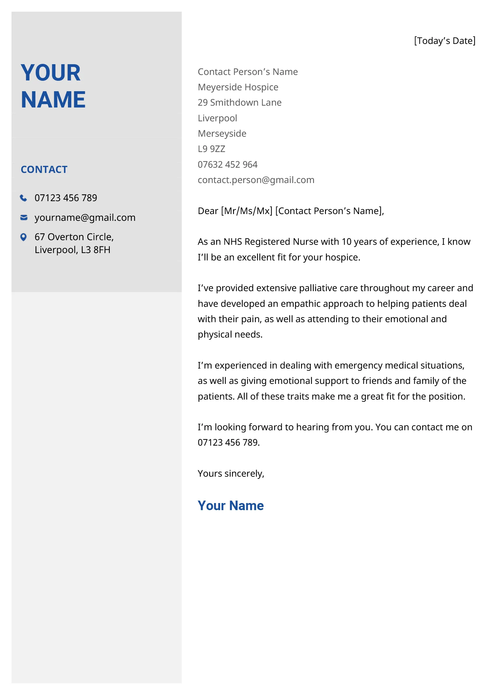 43066 cover letter email call to action