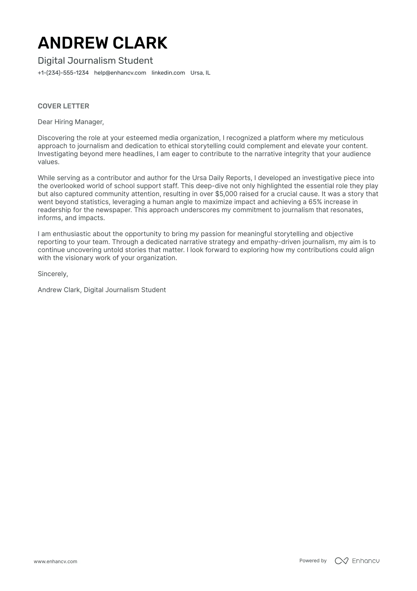 43067 extracurricular activities cover letter