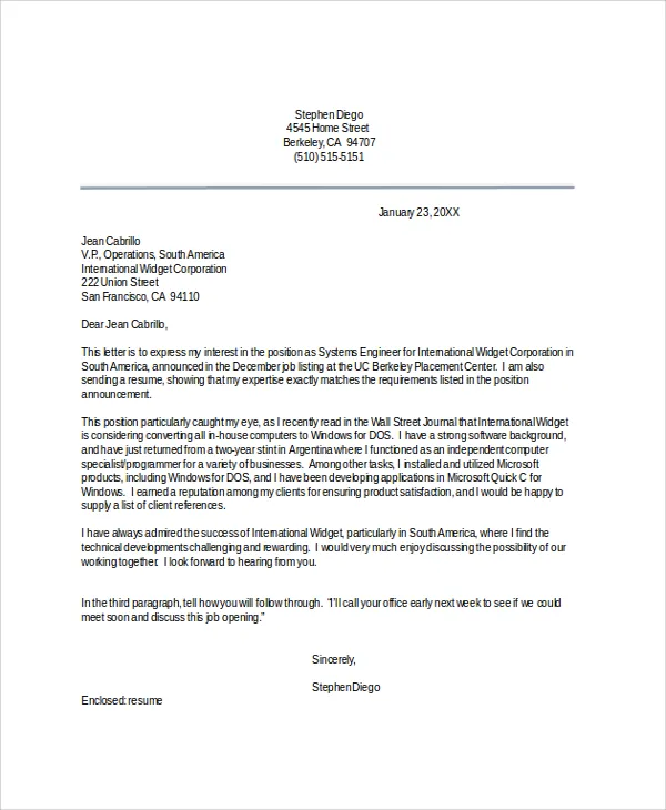 43068 cover letter structure