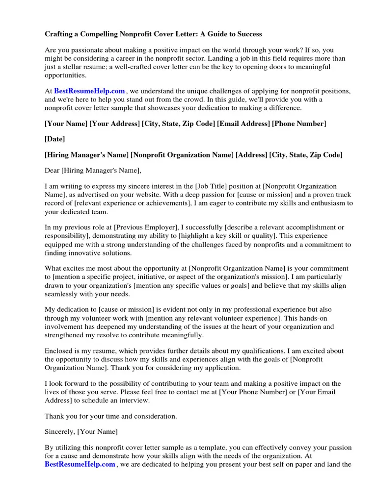 43070 nonprofit cover letter header