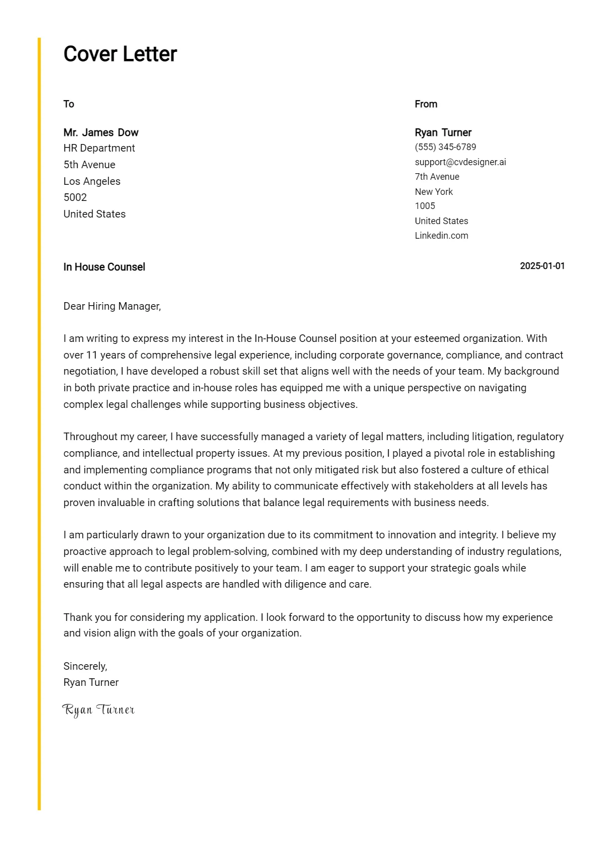 43073 cover letter formatting