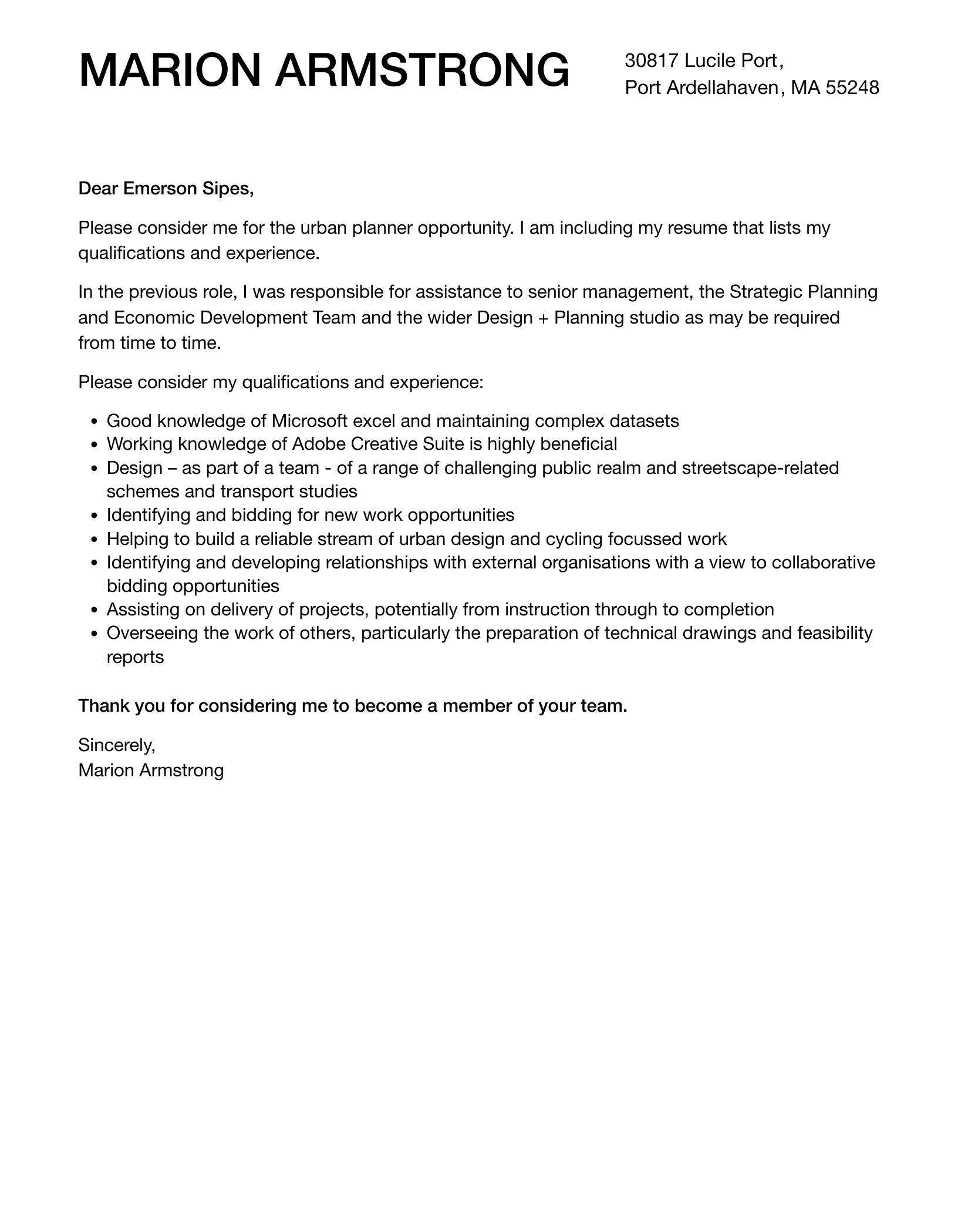 43082 tailoring cover letter