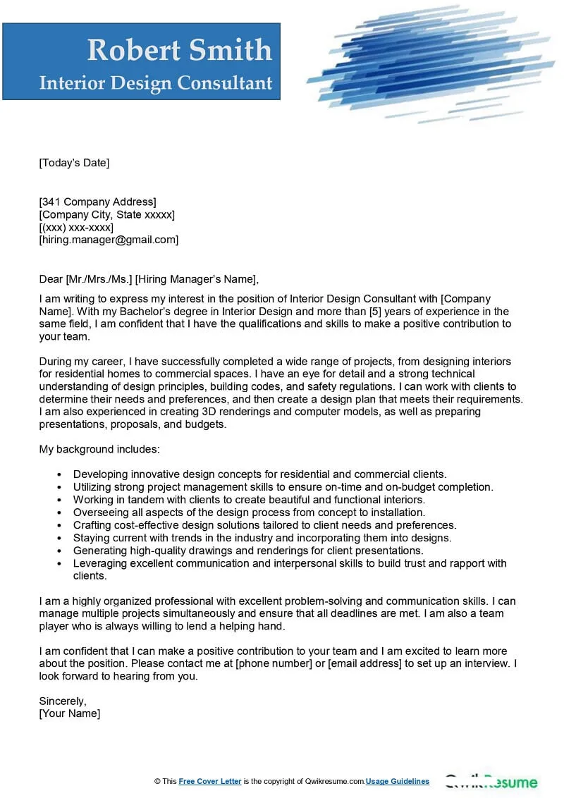 43085 design cover letter importance