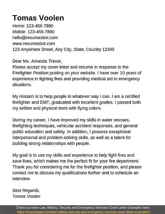 43086 firefighter cover letter example