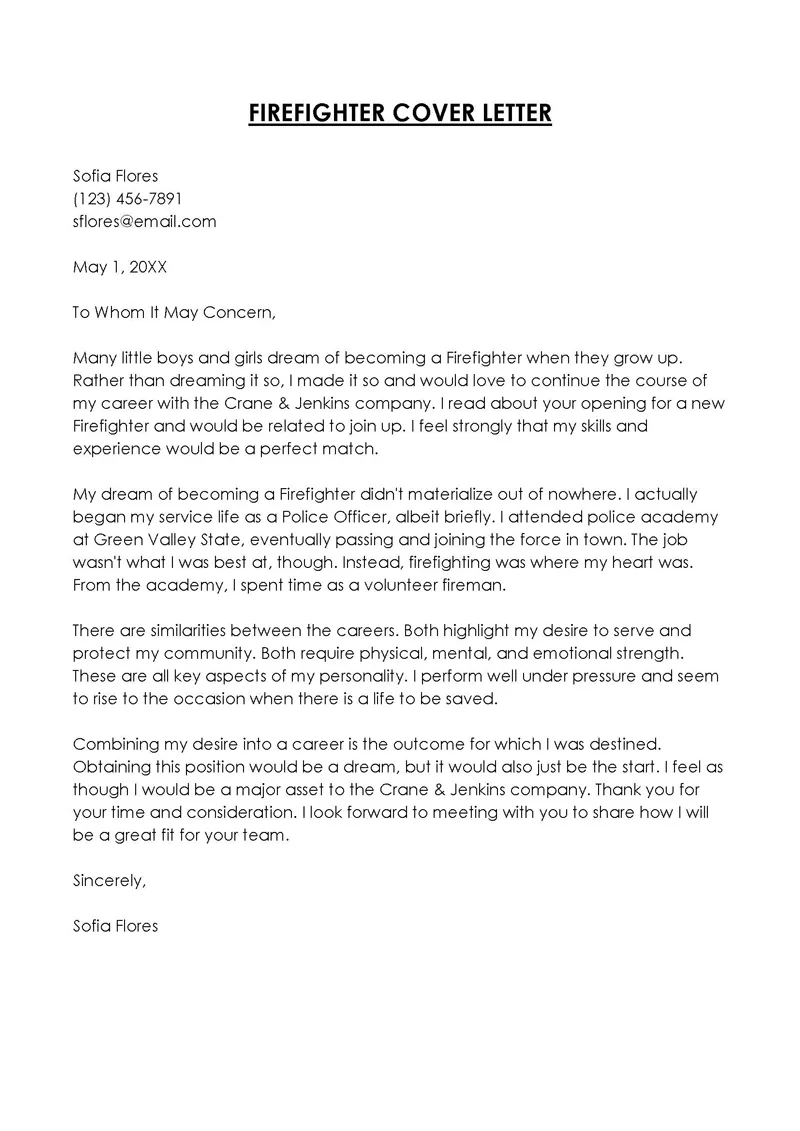 43086 firefighter cover letter formatting