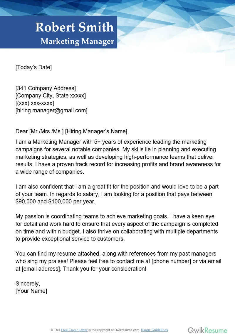 43091 closing paragraph cover letter