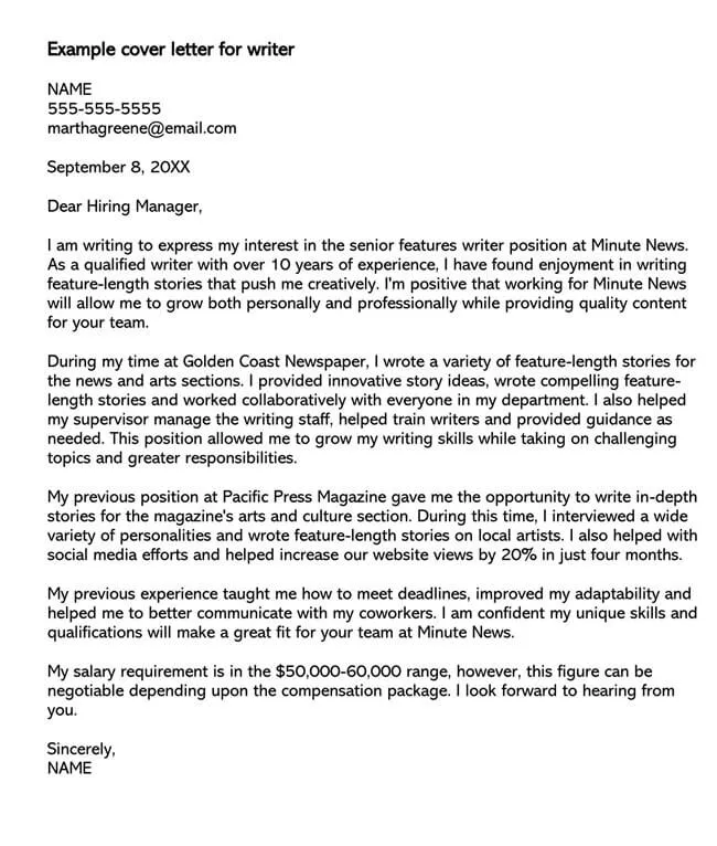 43091 cover letter examples
