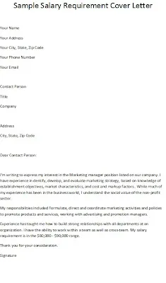 43091 cover letter salary expectations