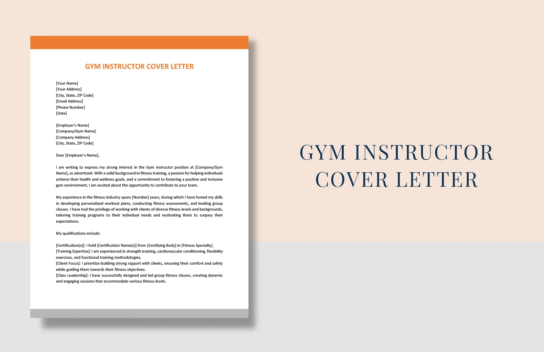 43095 gym receptionist cover letter format