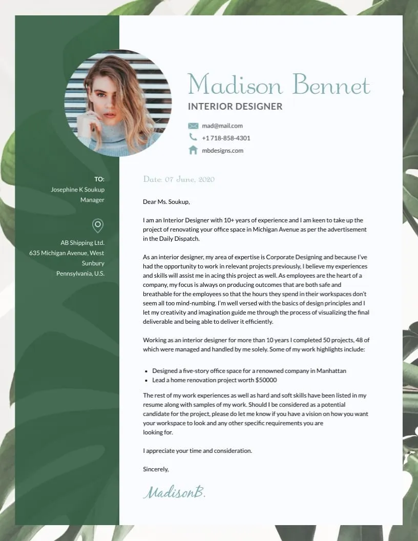 43113 interior design resume