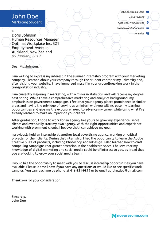 43117 cover letter header