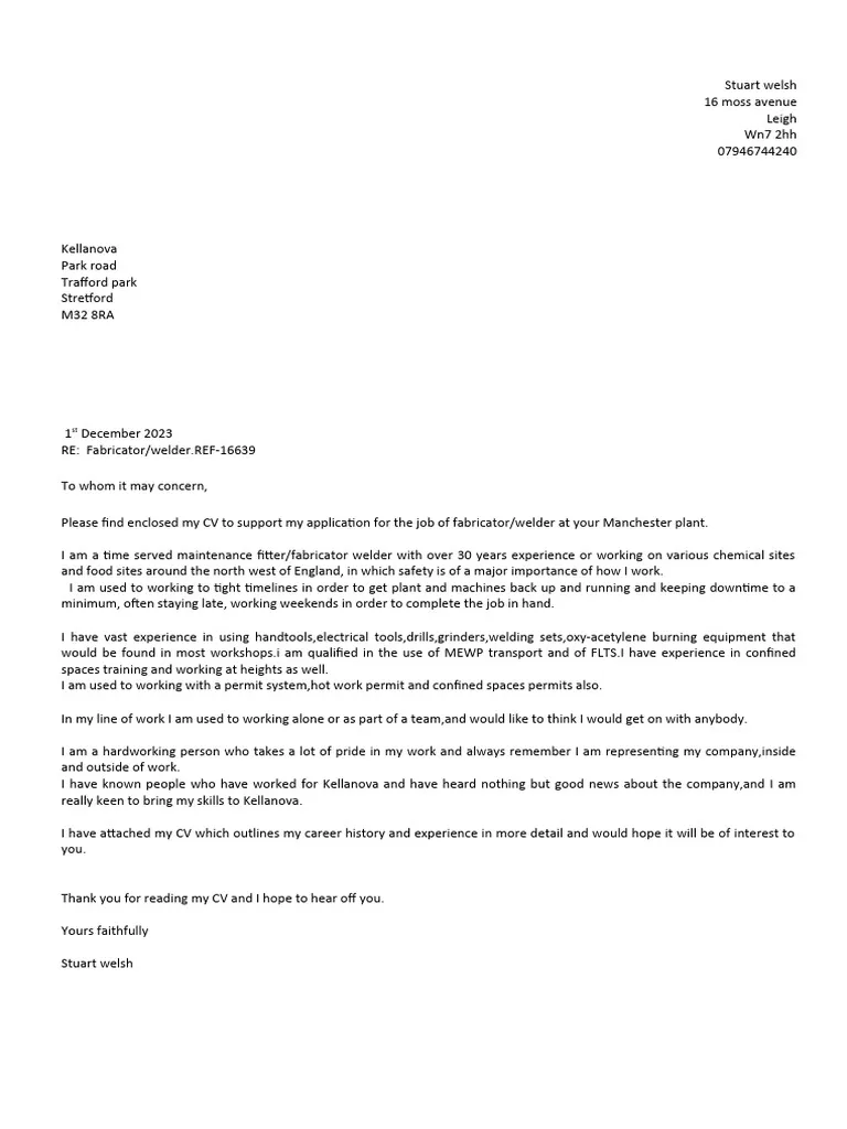43117 cover letter industry