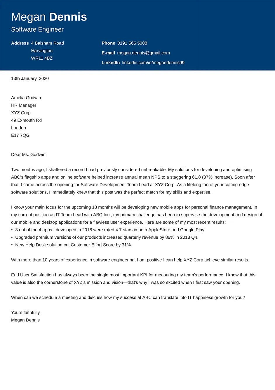 43119 cover letter formatting
