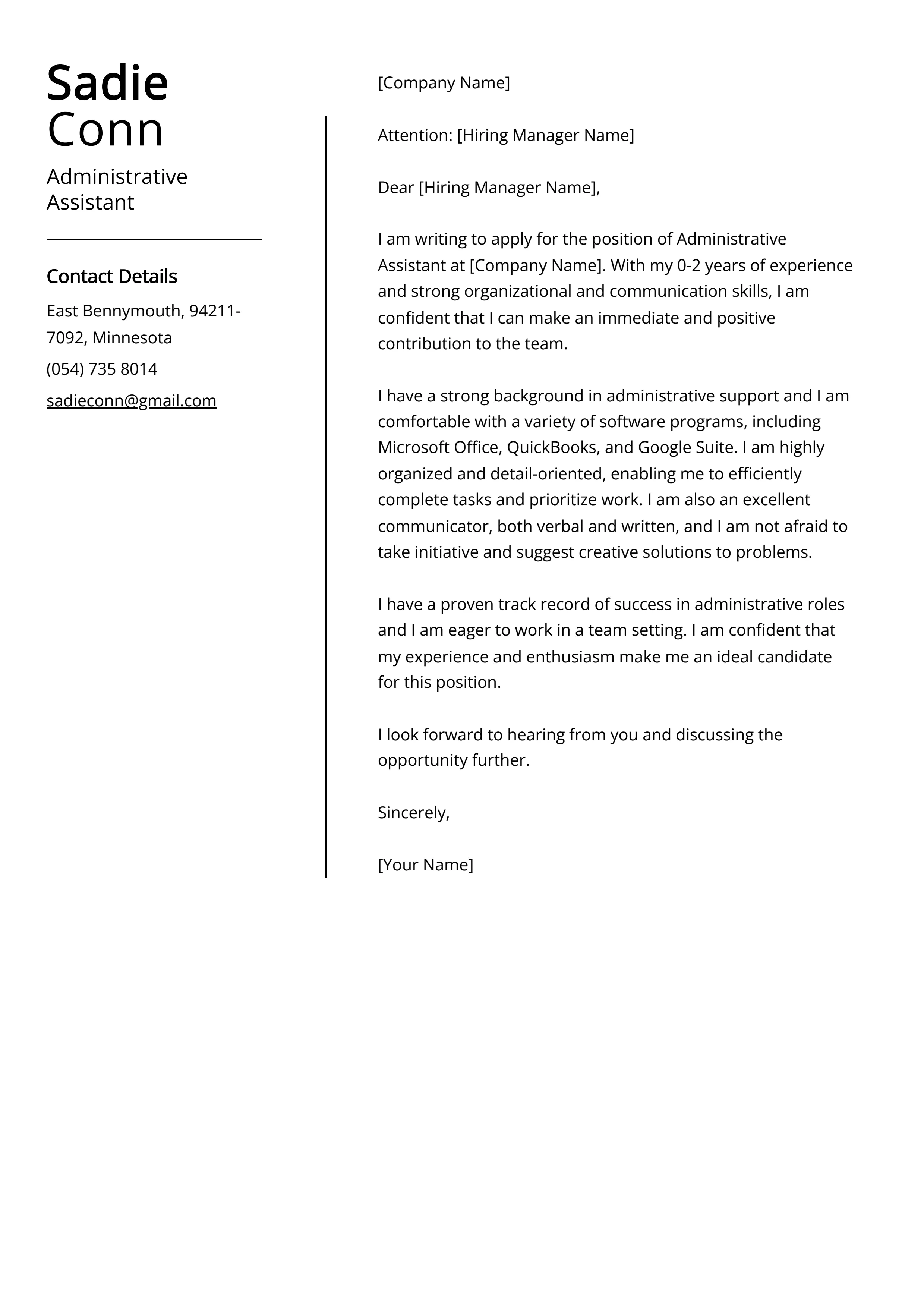 43123 cover letter formatting