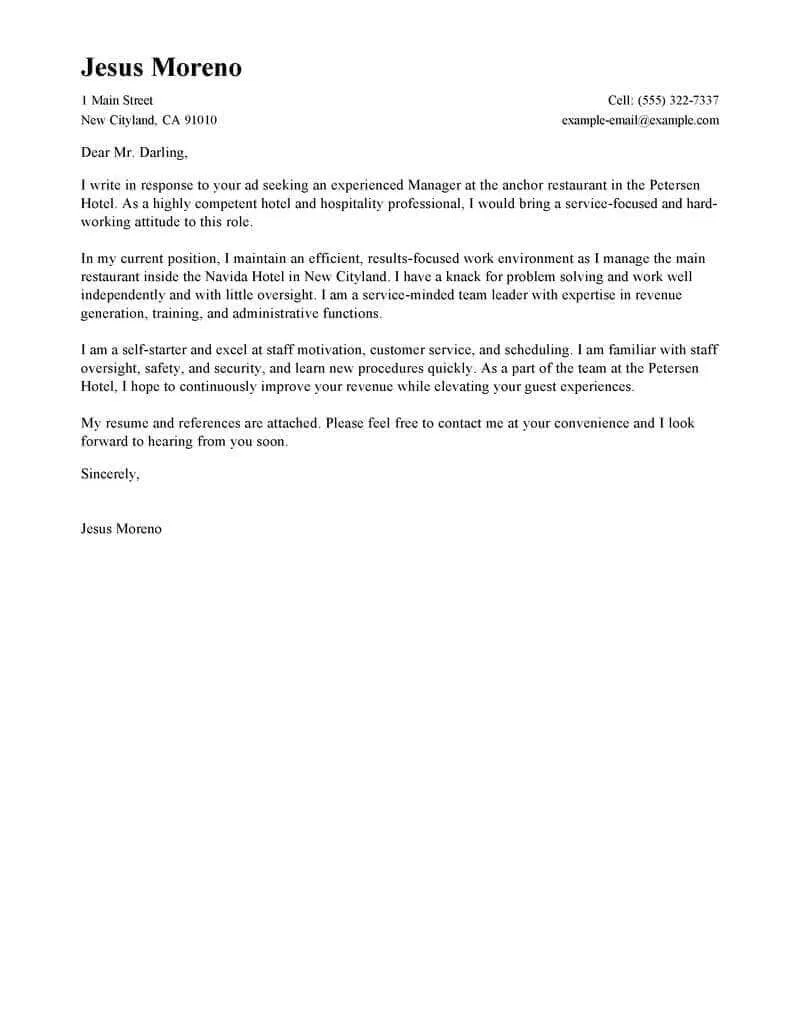 43125 email cover letter call to action