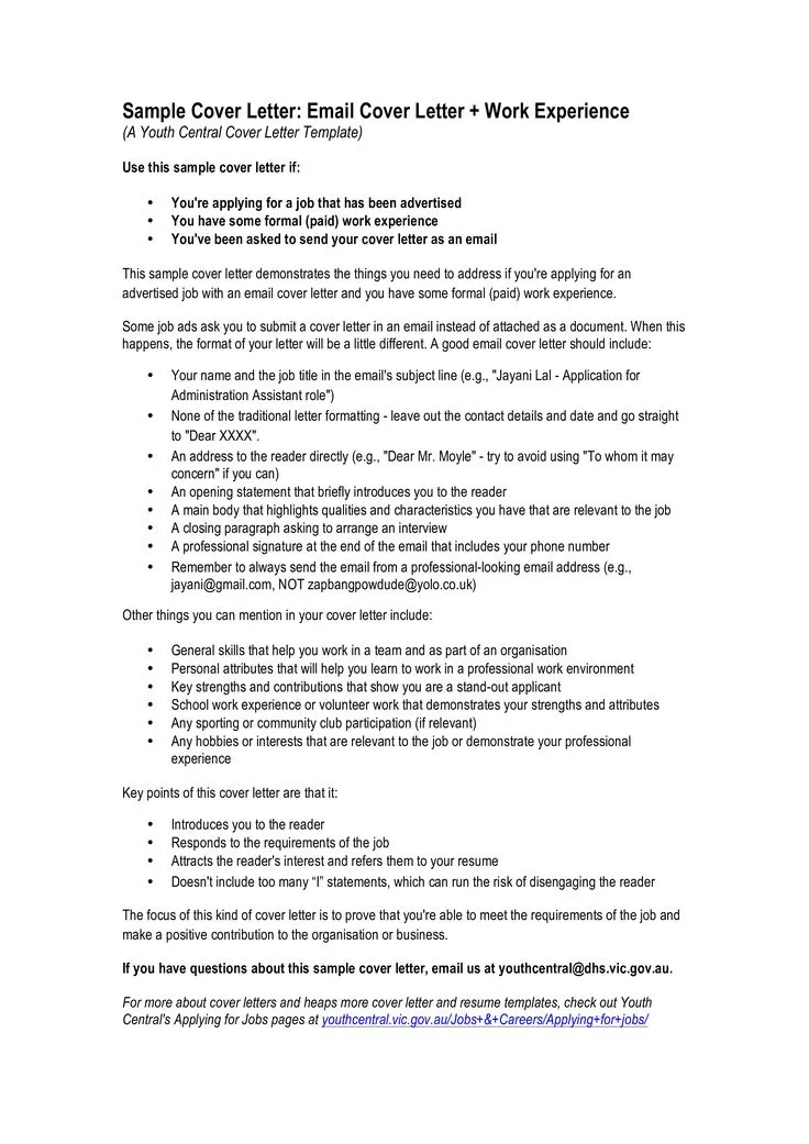 43125 email cover letter closing