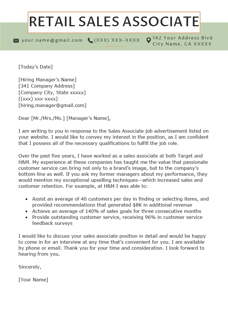 43137 tailoring cover letter