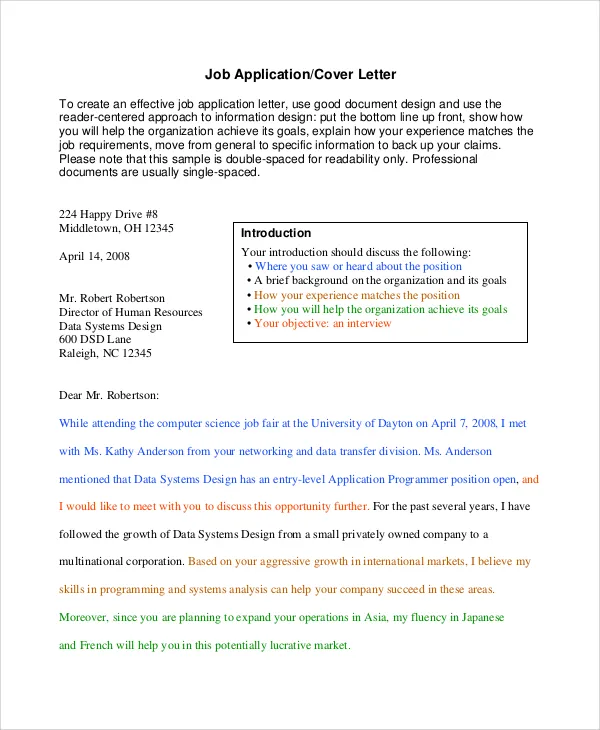43146 tailoring cover letter