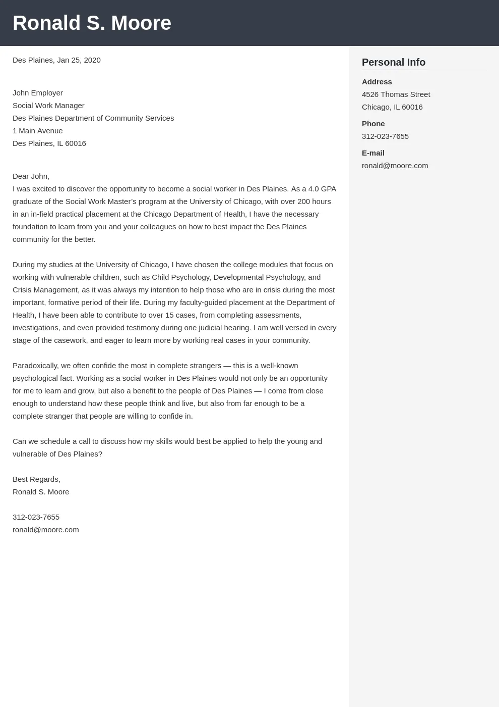 43155 entry level social work