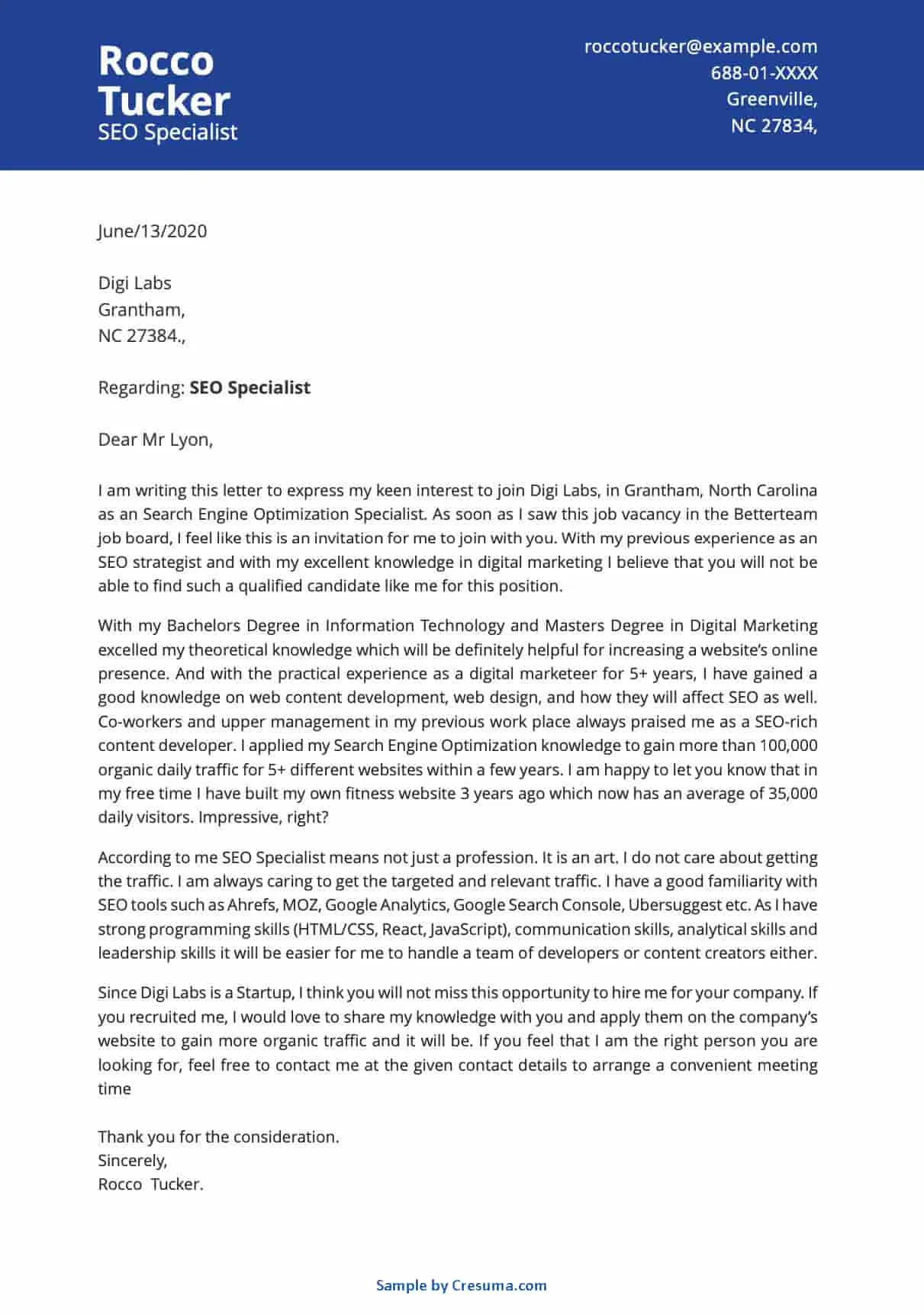 43156 importance of cover letter seo