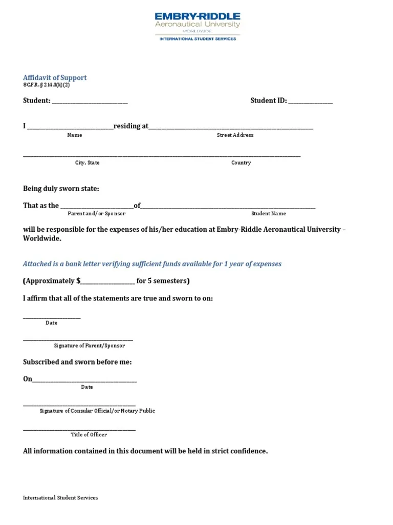 43159 affidavit of support cover letter header