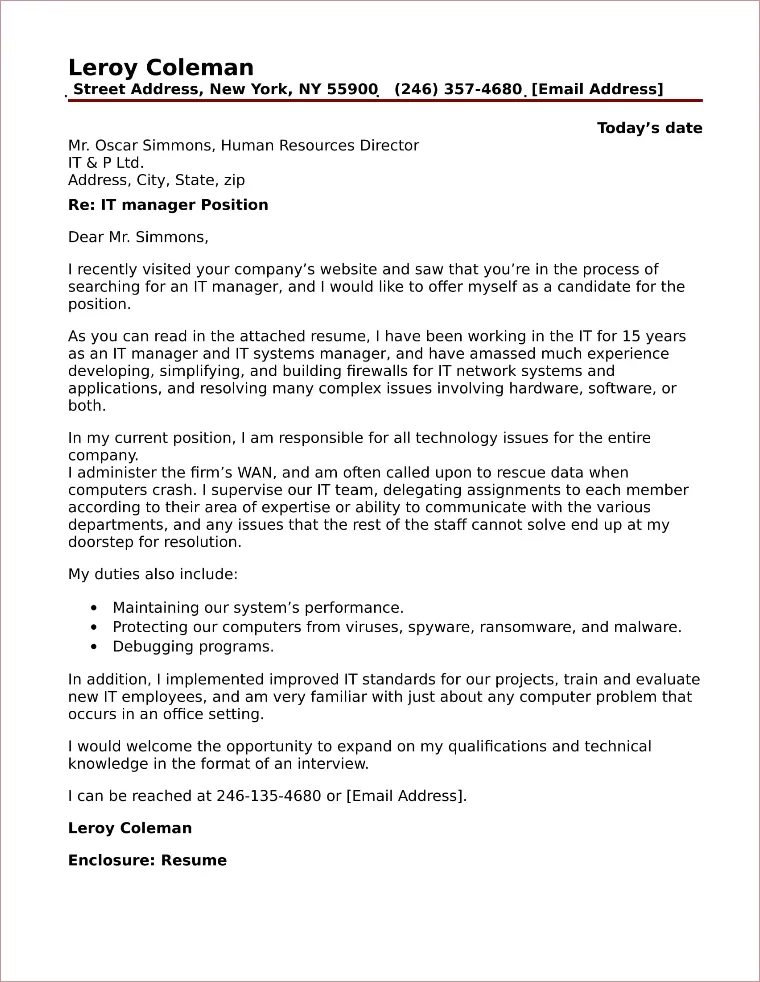 43161 it manager achievements