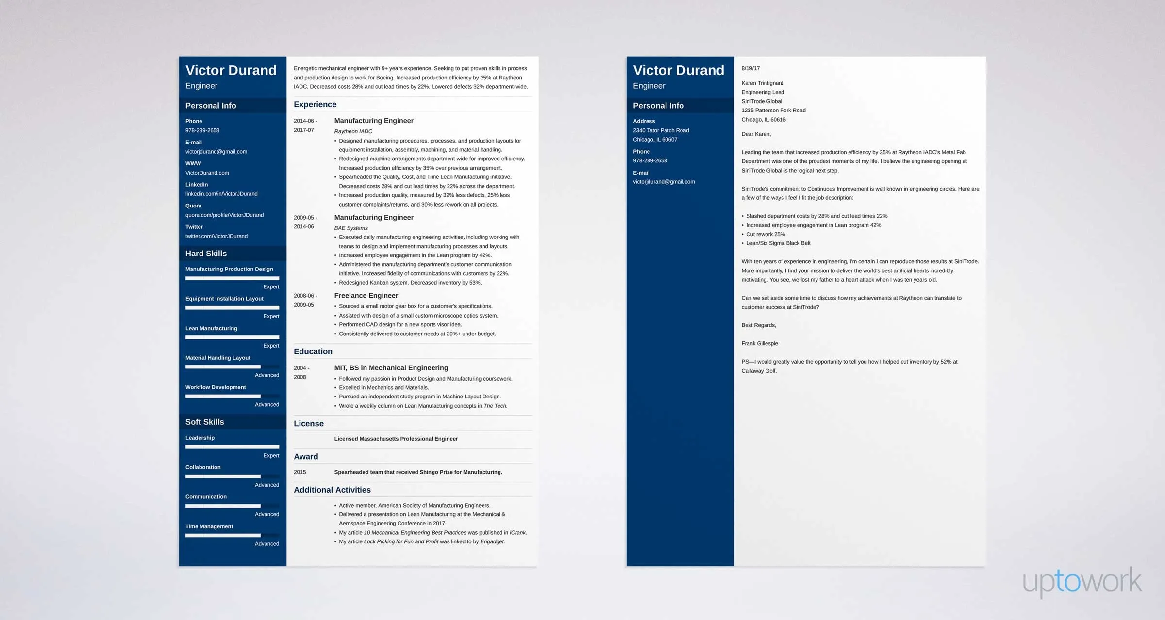 43169 engineer cover letter components