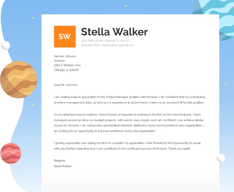 43169 engineer cover letter projects