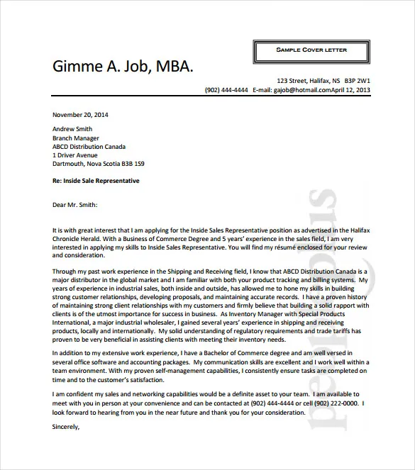 43172 sales representative cover letter 5