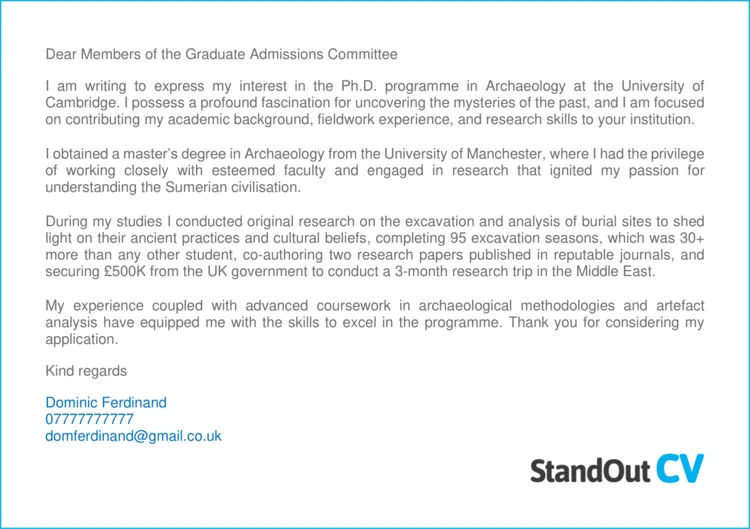 43176 phd cover letter components