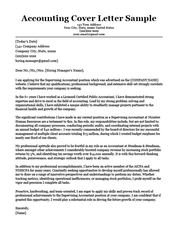 43180 accounting cover letter writing