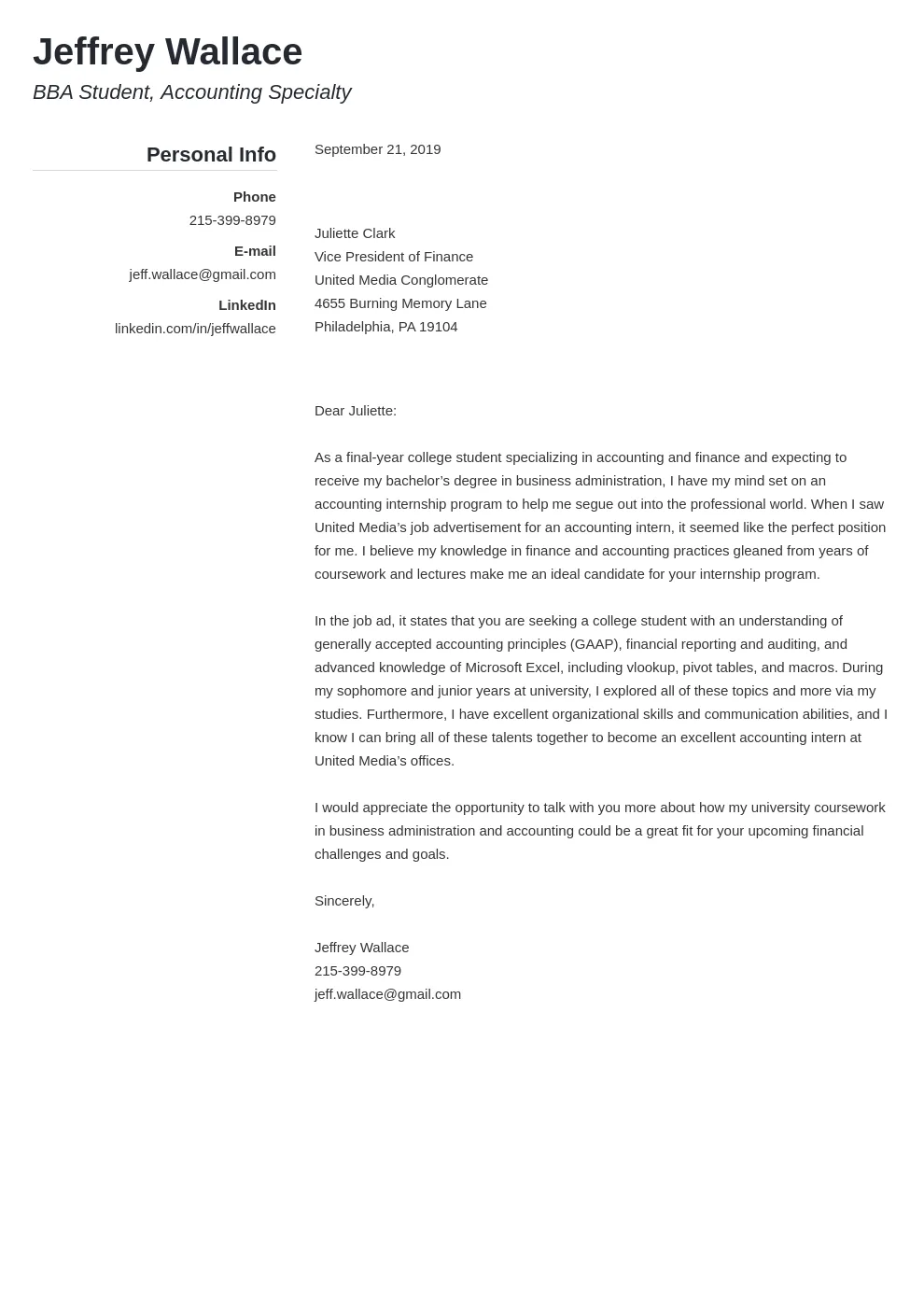 43180 entry level accounting cover letter