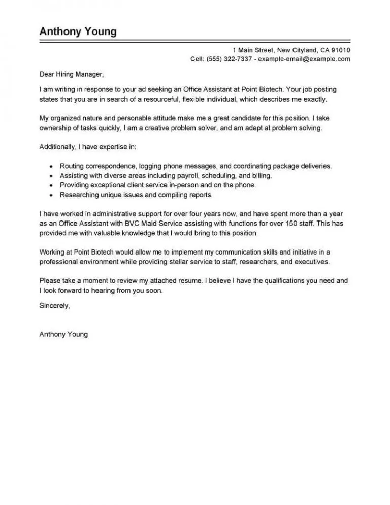 43181 proofreading cover letter