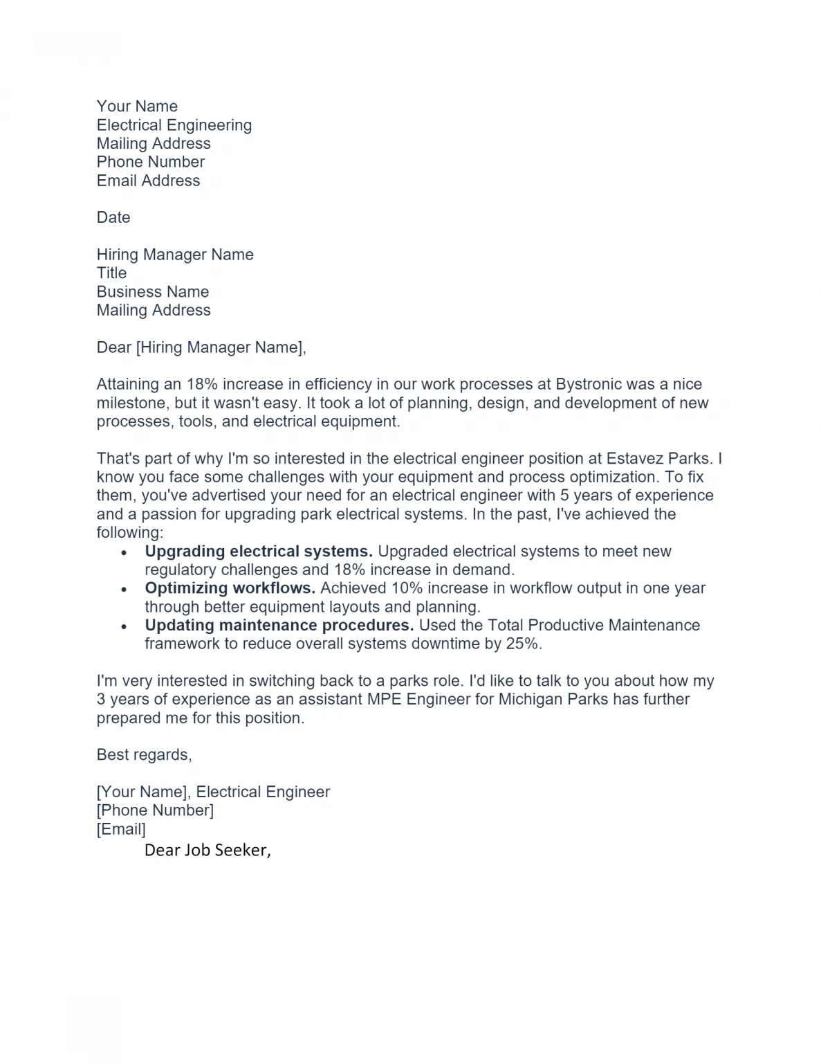 43186 electrical engineer resume