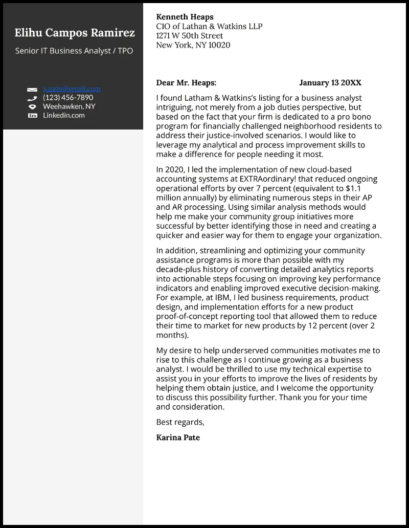 43188 achievements cover letter