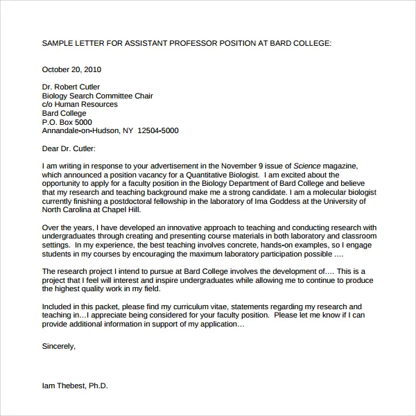 43191 professor cover letter skills