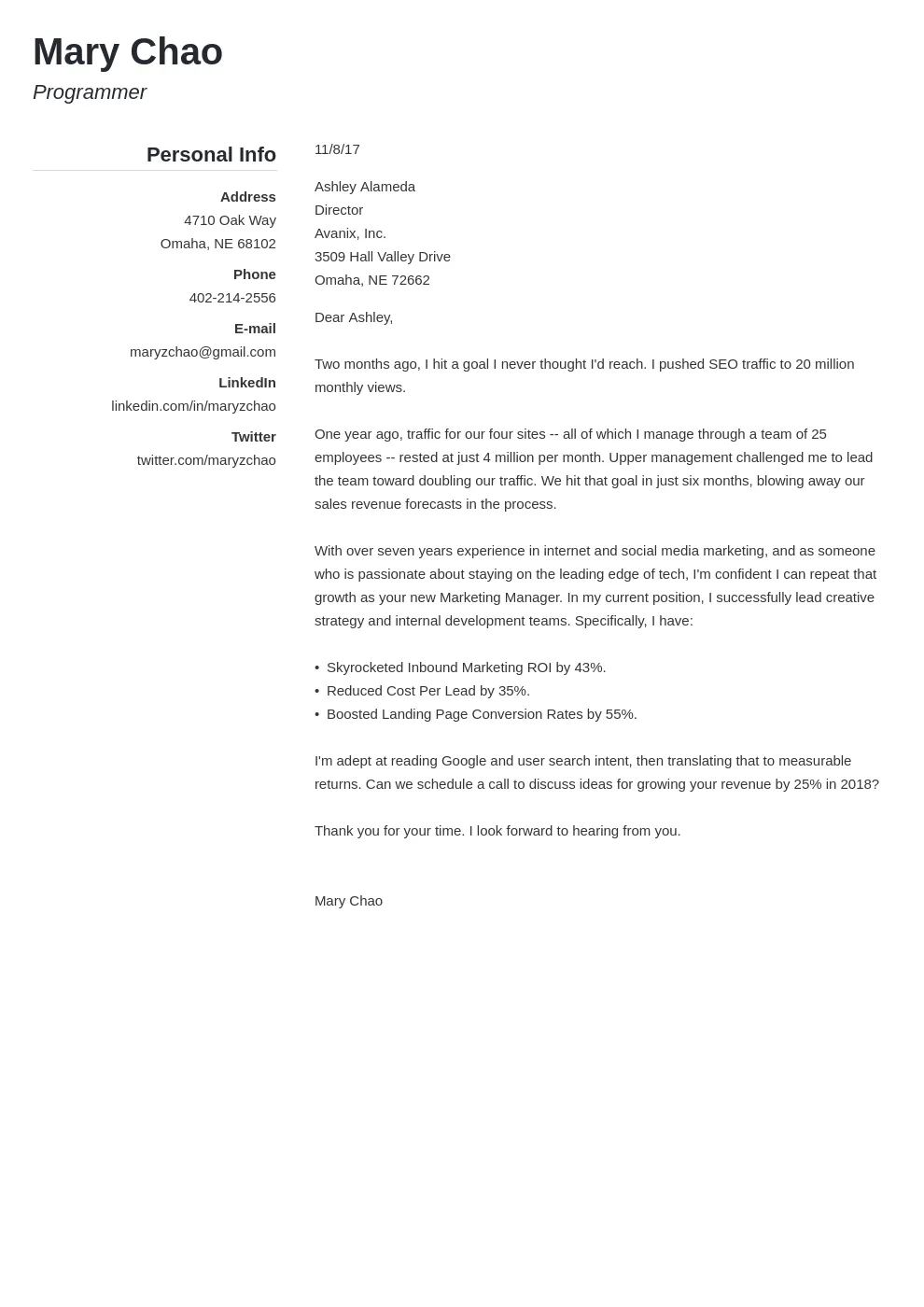 43192 professional tone cover letter